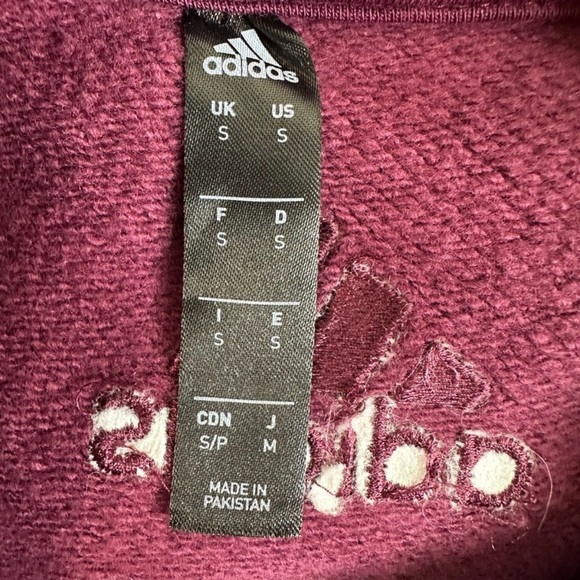 Peloton Adidas Burgundy Sweatshirt size small - Picture 5 of 5